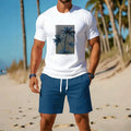 men's short-sleeve and shorts set, casual sportswear set, 3d printed cross-border hot seller, dropshipping available