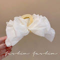 Mesh pleated gripper for women 2026new arrival full back hairpin shark clip beautiful high-end hair gripper headwear