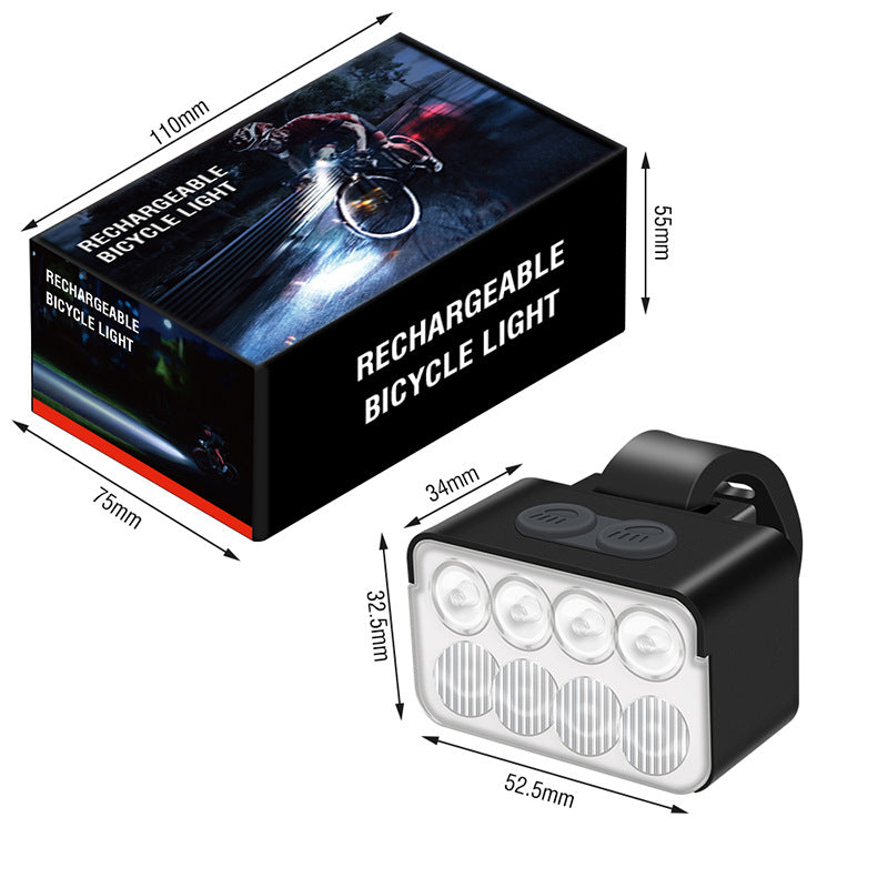 Bicycle lights, headlights, strong light night riding lights, mountain road bicycle tail lights, flashlights, children's waterproof riding equipment