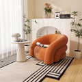 Orange single chair + side table