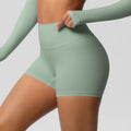 High-waisted, barely-there yoga shorts designed to lift your booty, flatten your tummy, and keep you supported. these quick-drying, breathable, form-fitting shorts are perfect for running, fitness, and any workout