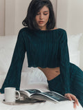 cross-border  fashion: european & american casual short flared sleeve top & exquisite pleated maxi skirt set