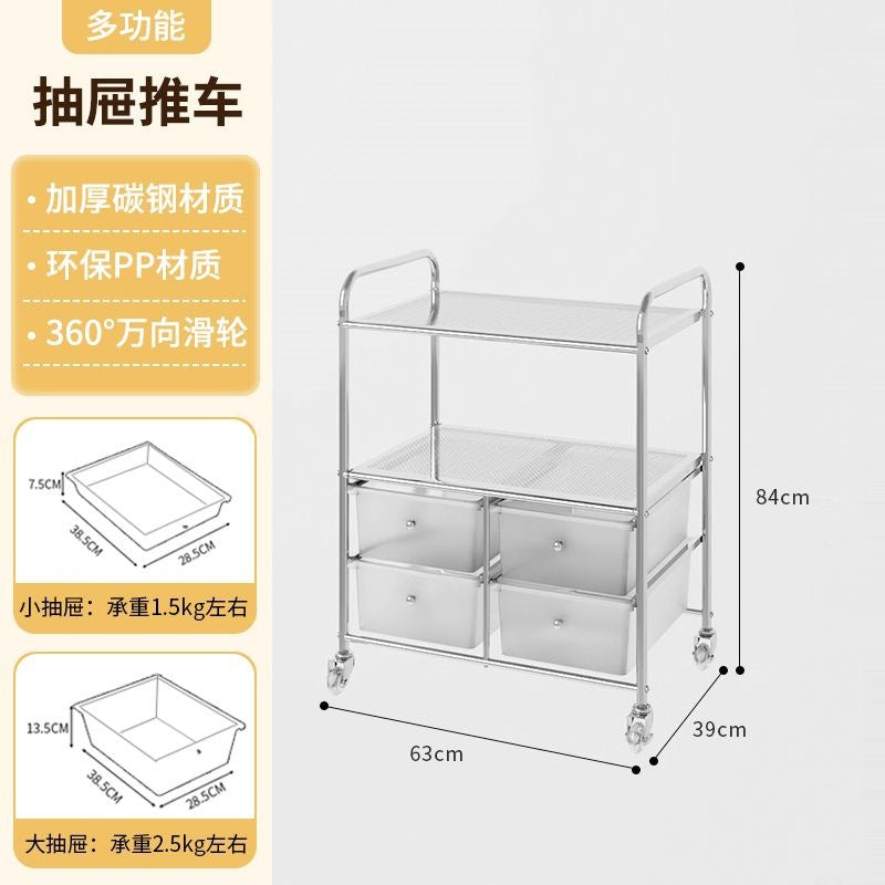Multi-tiered storage cabinet with drawers - versatile organizer for home, space-saving, black