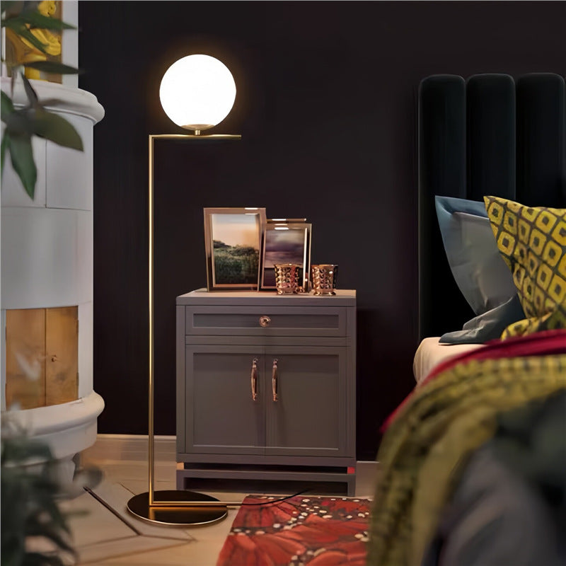 Postmodern floor lamp - bedroom, living room, study - creative & unique gold finish - nordic minimalist style - freestanding