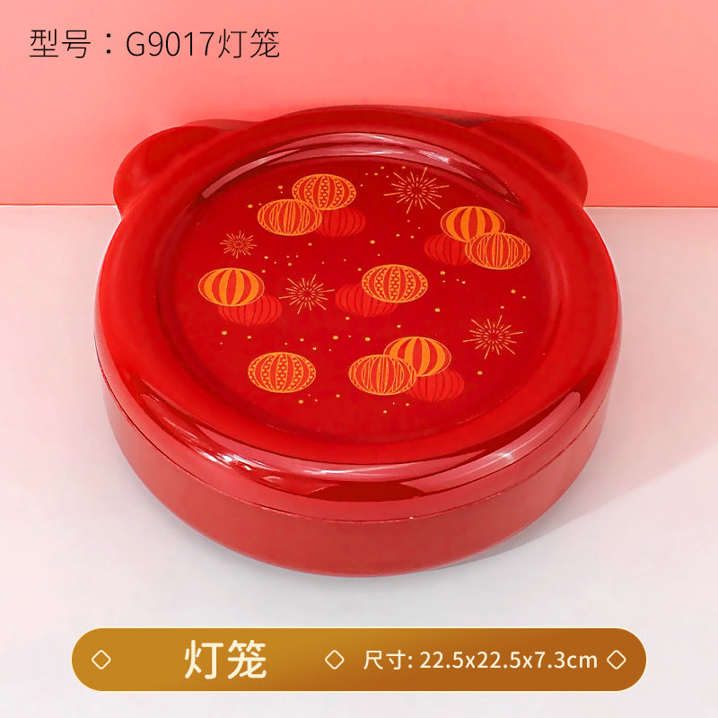 Chinese wedding candy plate Chinese New Year dried fruit box Internet celebrity explosion household living room snack plate housewarming new home nut plate