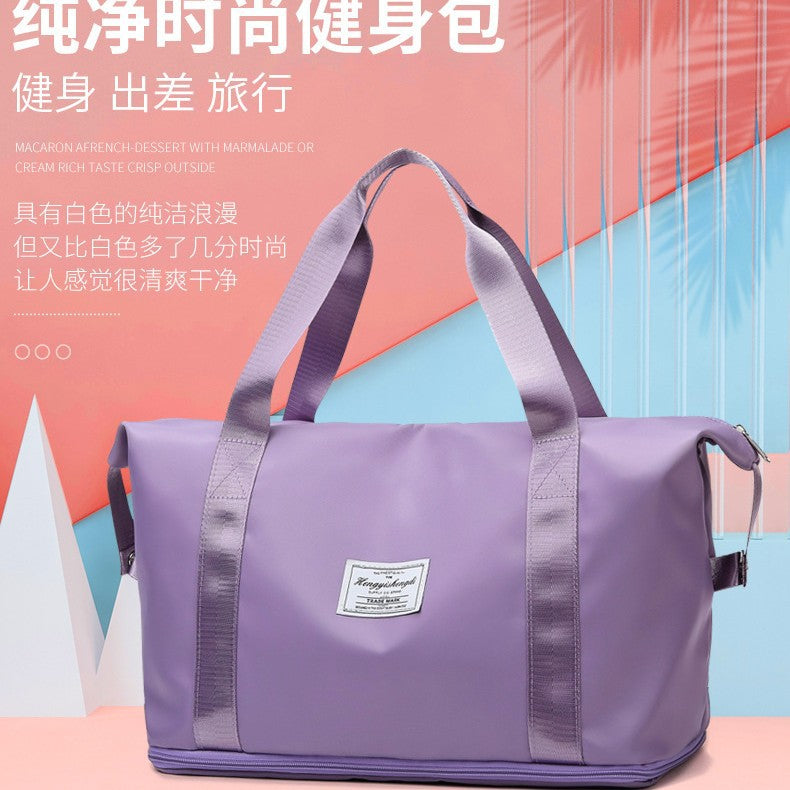 New wholesale travel bag dry and wet separation fitness bag large capacity yoga bag sports portable shoulder bag LOGO