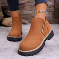 autumn new arrival: women's plus-size chunky leather boots for cross-border e-commerce. wholesale available. dropshipping to  and . (price difference: $0.67)