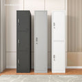 Single door locker iron storage cabinet employee dormitory gym bathroom office steel small lockable narrow cabinet