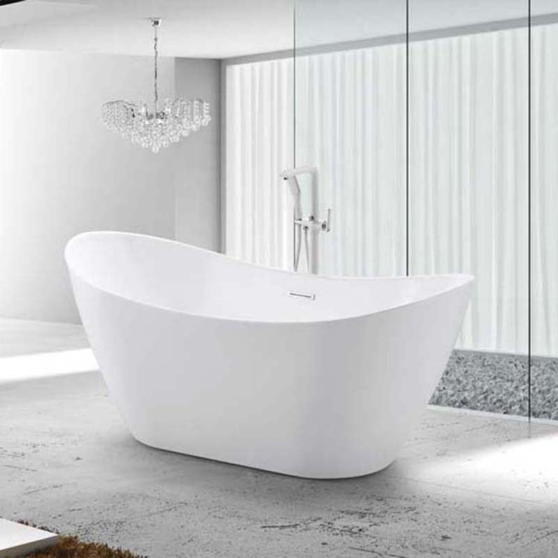 Sannora bathroom small apartment acrylic crescent thin edge adult independent bathtub 1.5-1 meters
