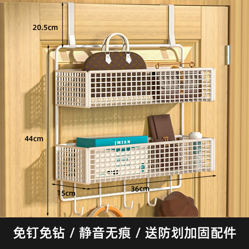 Over-the-door hook: your ultimate entryway organizer! wall-mounted, no-drill storage rack for bedroom closet, side-mounted clothes hanger