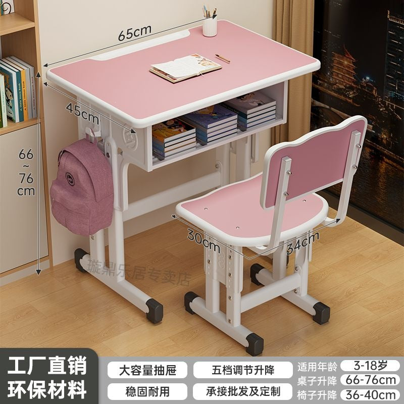 Computer desk home study desk adjustable height for elementary school students school desk and chair set dedicated writing desk for homework