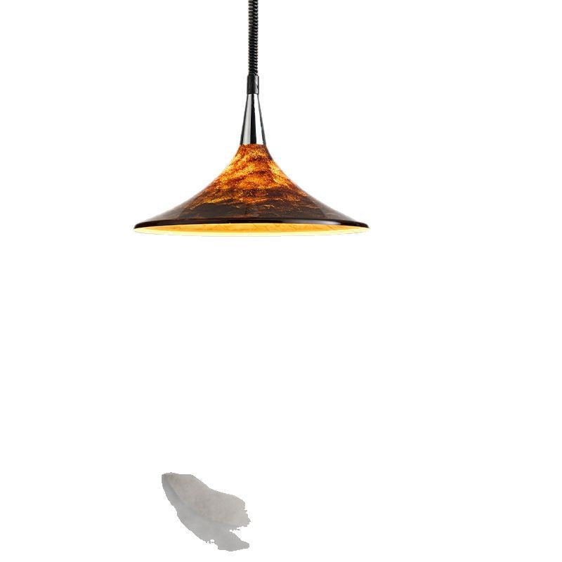 Medieval Flaming Mountain Restaurant Chandelier Retro Painted Retractable Study Restaurant Bar Main Light Creative Homestay Lighting