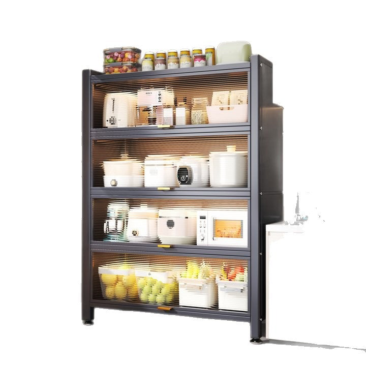 Kitchen storage rack floor-standing multi-layer storage cabinet for home with door dust-proof multi-functional cabinet sideboard storage cabinet