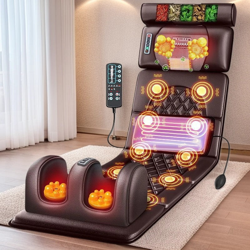multifunctional heated massage mat - shoulder, neck, and back massage cushion - home use multifunctional massager - massage pad