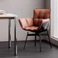 Italian normcore muscle chair accessible luxurycasual back dining chair rice husk chair rotatable genuine leather dining table chair desk chair