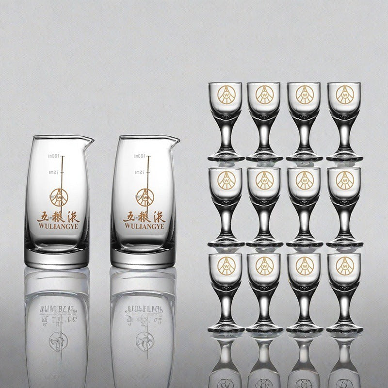 New chinoiserie gift box suit white wine glass wine set suit liquor glass glass wine jug small wine glass wine dispenser