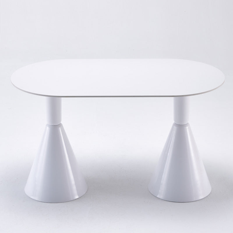 Rock slab dining table french cream style internet celebrity dining table manufacturer personalized simple small apartment rental house holy grail table