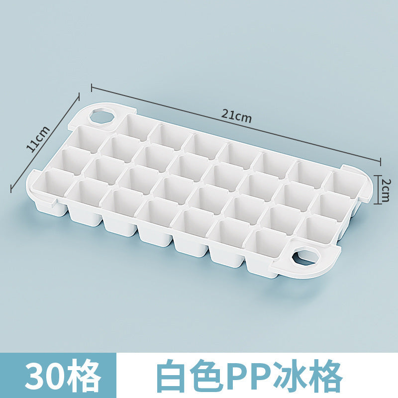 Frozen ice cube mold Household pressing food-grade ice-making artifact with lid Homemade ice grid ice box Refrigerator ice box