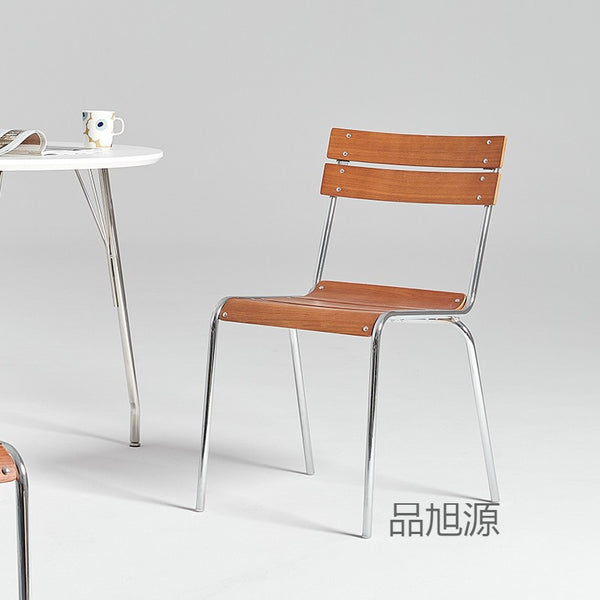 Nordic medieval home backrest modern dining chair creative industrial style simple coffee shop wrought iron negotiation office chair