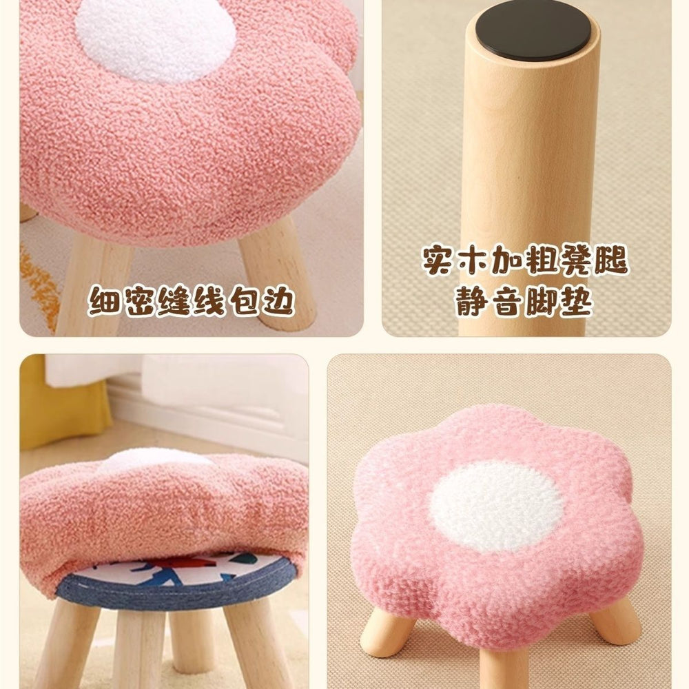 For homeflower low stool popular cloud stool sofa living room kids cute girls bedroom biscuit low stool shoe changing