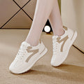 plus size flat sneakers, white canvas shoes, lightweight soft sole non-slip women's autumn skate shoes, casual sneakers for women