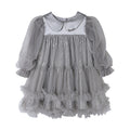 Girls' dress  autumn new arrival: exquisite sequin tulle tutu dress, high-end formal gown with bow detail, princess style