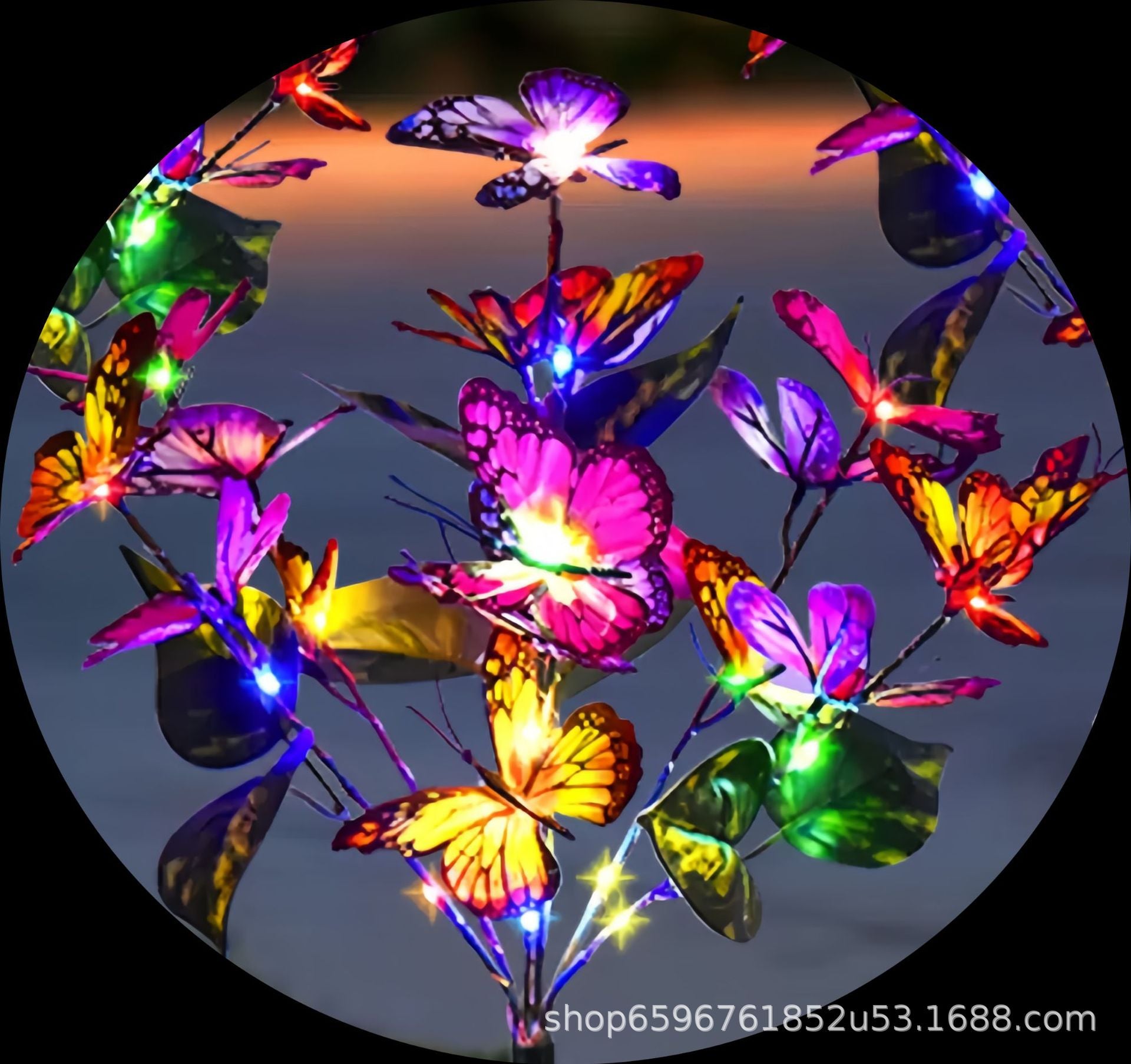 Solar light Outdoor garden light Automatic light in the dark Solar butterfly Firefly rose floor insert night light