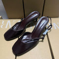 Za2025summernew arrival square toe thick heel toe thin strap sandals back strap k-style daily outing easiest for match sandals