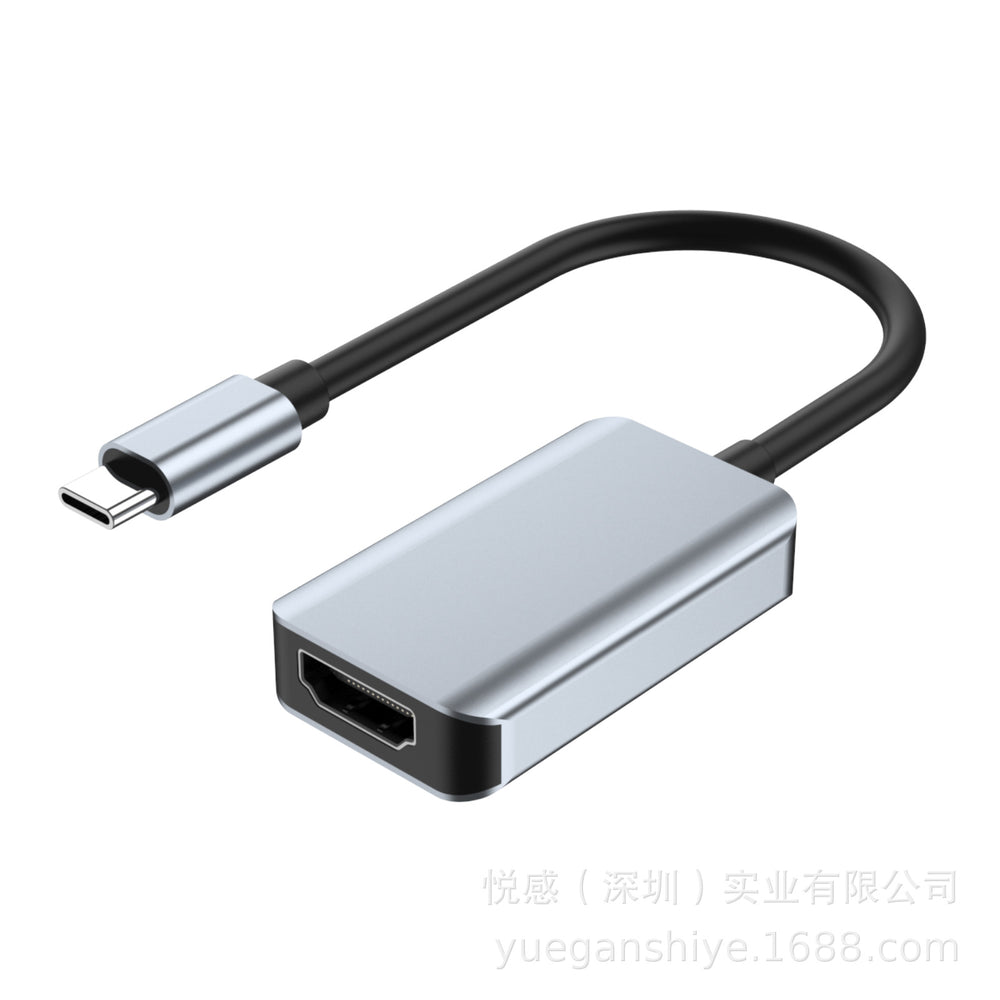 type-c to hdmi high-definition extension cable, 4k 60hz, compatible with apple, huawei, ipad, and computer adapters