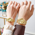 couple watch men's gold business retro elegant couple men's steel belt alloy easiest for matchfashion quartz watch