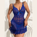 hot-selling european and american sexy see-through lingerie set - plus size mesh lace temptation sleepwear for cross-border e-commerce