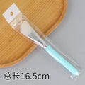 Lake blue rod silver set knife type silicone brush
