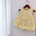 new girls' summer outfit: versatile sleeveless tank dress with cute heart and chic tulip design