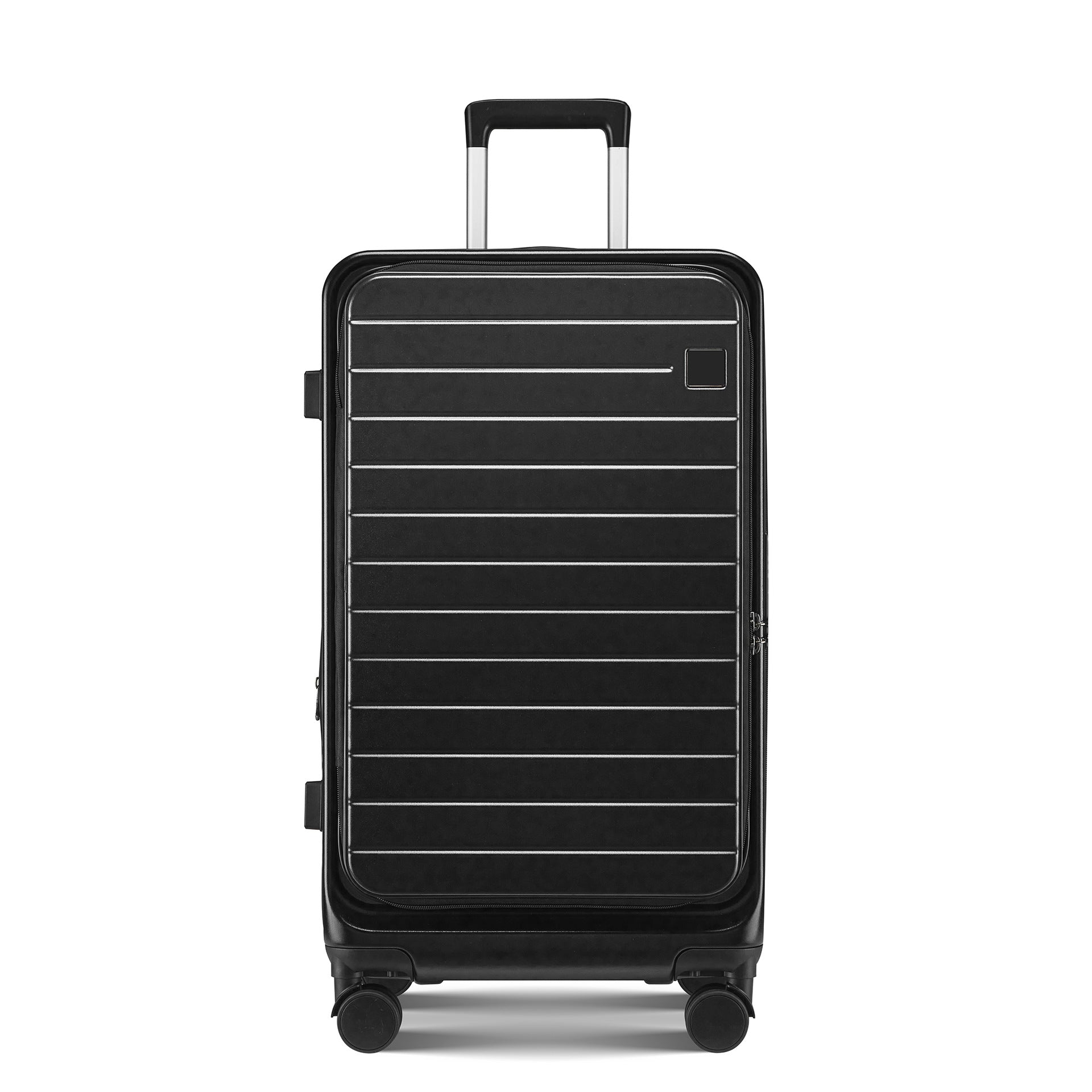 New portable front opening trolley case three-piece universal wheel password 30 inch square fat man suitcase travel bag
