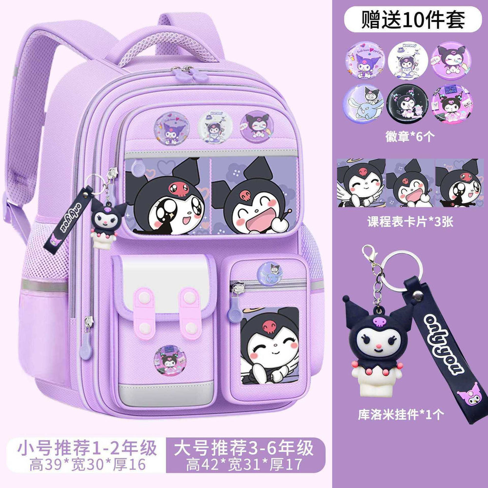 kids school bag for primary school girls school cartoon spine protection and burden reduction large capacity ultra-light backpack wholesale
