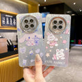 Fine hole feather yarn suitable for huawei honor 300 cartoon mobile phone case p70/nova8 all-inclusive lens film protective cover