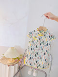 Baby girl cheongsam dress summer new style princess dress 1-2-3-4-5 years old toddler hanfu girl summer outfit