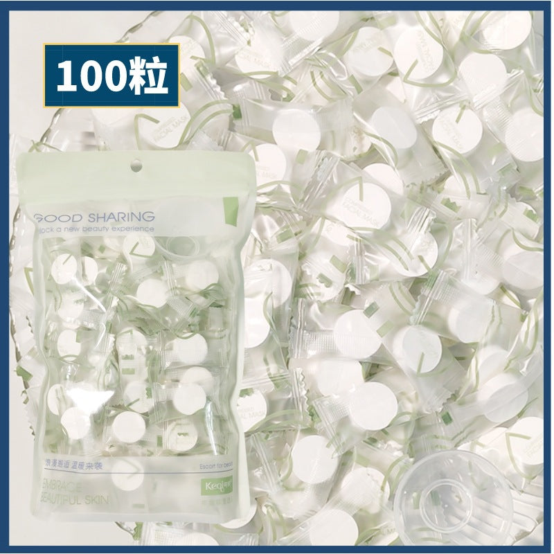 disposable diy facial mask capsules, specially designed for beauty salons, ultra-thin hydrating water mask, breathable compressed type