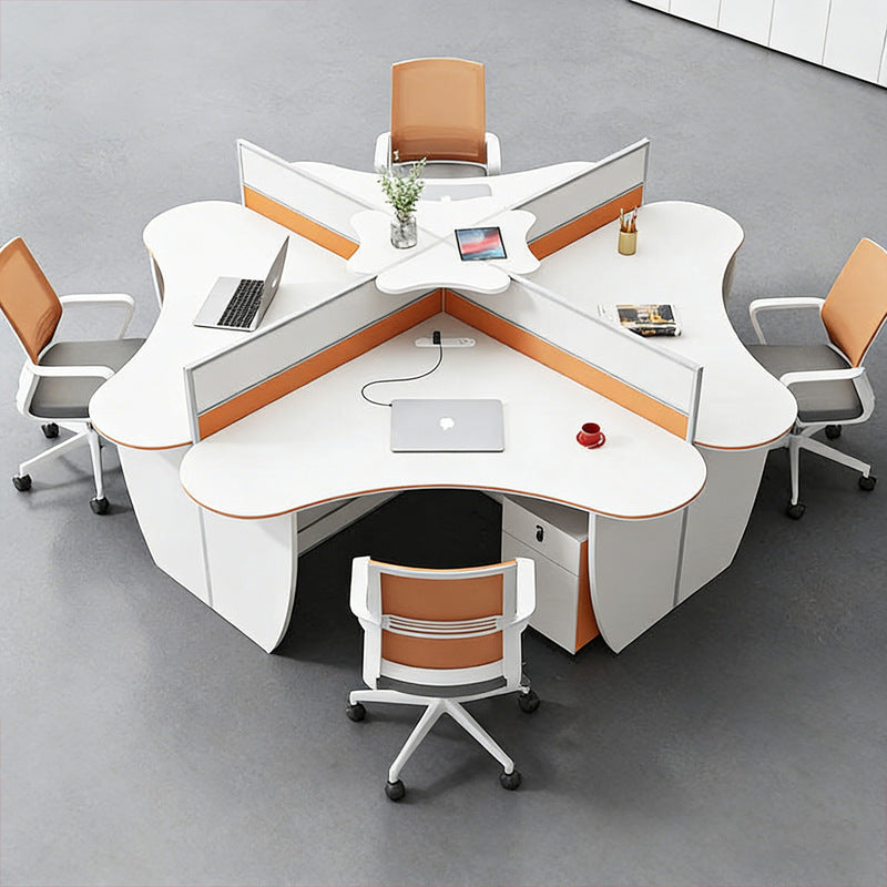 Saint li screen desk - minimalist modern creative office desk for employees, office staff desk and chair set