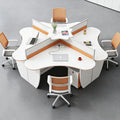 Saint li screen desk - minimalist modern creative office desk for employees, office staff desk and chair set