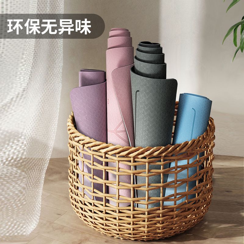 Professional tpe yoga mat for men - non-slip, grip-friendly, silent, home gym soundproofing mat, extra wide yoga mat