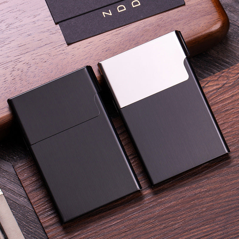 medium cigarette box, business card box, magnetic buckle flip cover, thick cigarette box, men's simple business card clip, cigarette clip, card box.