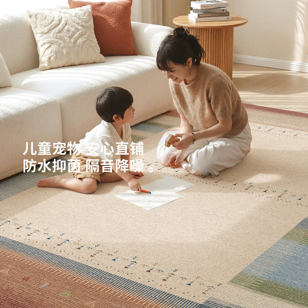 Carpet living room bauhaus blue new arrival dopamine jute coffee table thickened soundproof floor mat bedroom bedside mat