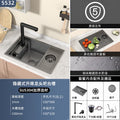 Sus304 hidden cup washer sink nano bar coffee shop milk tea western kitchen island mini single slot