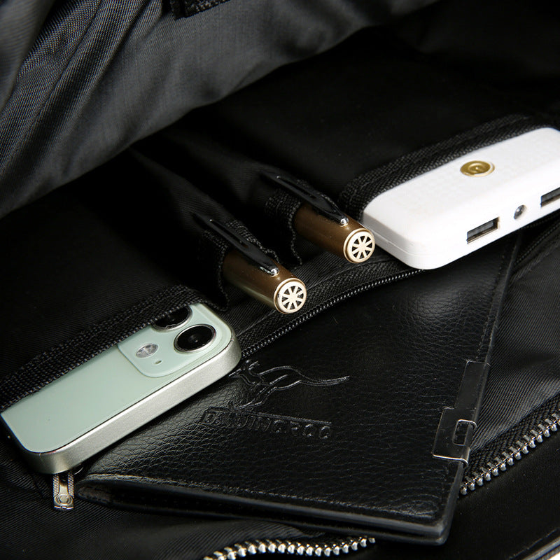 New men's fashion trend horizontal bag business meeting document bag portable briefcase large capacity high value