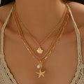 necklace wholesale niche styleclassy metal jewelry starfish pendant accessories ins style conch shell necklace