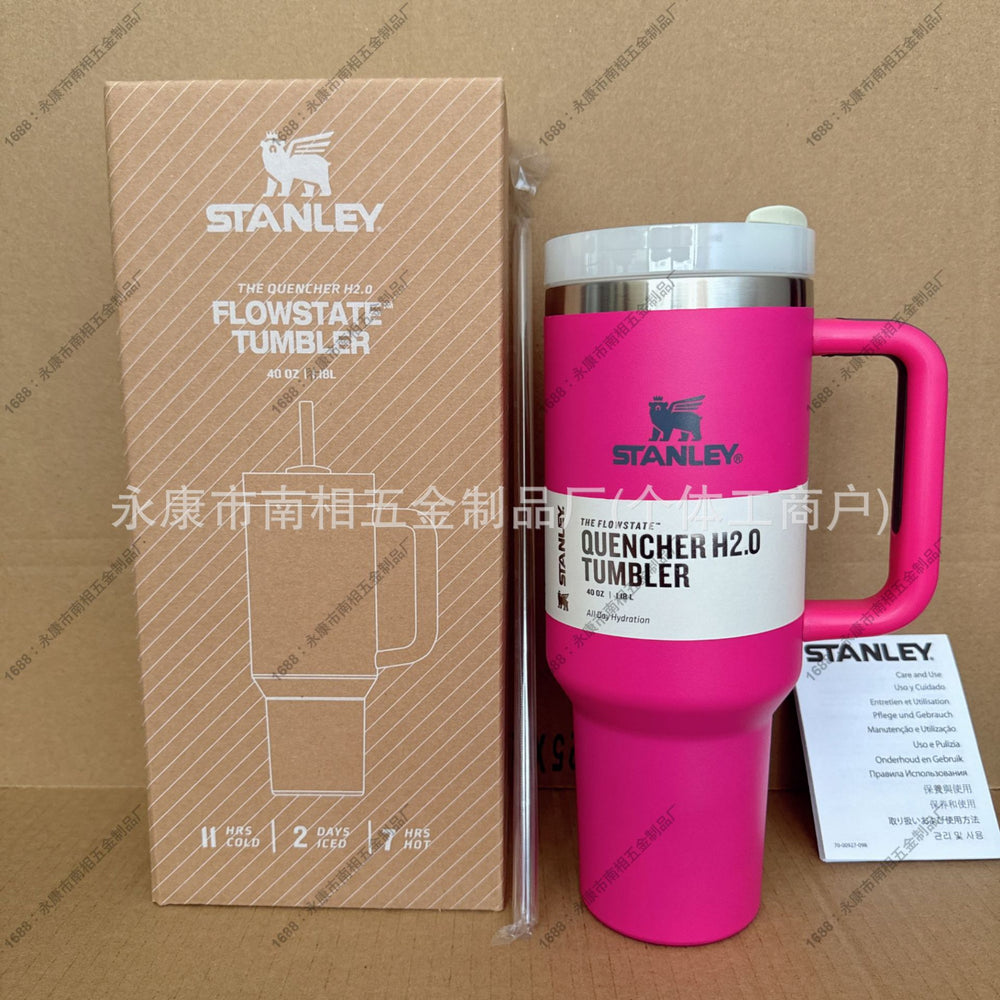 Stanley insulated straw cup - 304 stainless steel portable tumbler for outdoor, car, and sports use