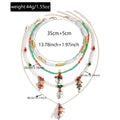 European and american cross-border christmas necklace for women - faux pearl creative christmas snowman bell pendant, high-end ins style necklace