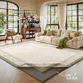 Removable and washable carpet, living room green small fresh double layer detachable living room carpet, stain-resistant and easy to care for bedroom bedside