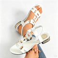 summer new arrival: plus size women's casual comfortable european and american style hollow-out buckle strap sandals - wholesale